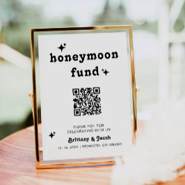 QR Code Honeymoon Fund Wedding Sign