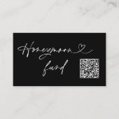 QR Code Honeymoon Request Wedding Enclosure Card Visitenkarte (Vorderseite)