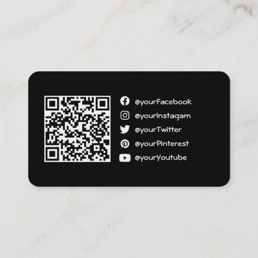 QR-Code Horizontale Visitenkarte (Rückseite)