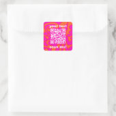 QR Code Hot Pink Orange Bright Modern Quadratischer Aufkleber (Tasche)