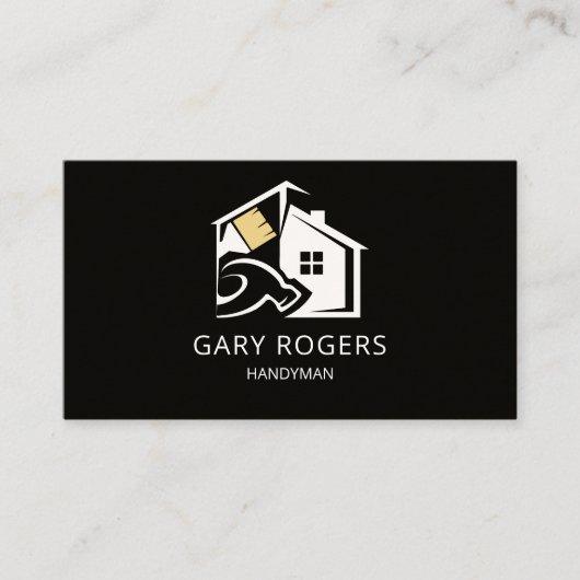 QR Code House Repair Handyman Visitenkarte (Vorderseite)