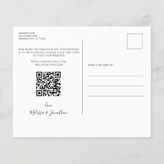 QR Code Hund Hochzeitstiefel Foto Speichern Sie di (Rückseite)