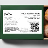 QR Code Hütte Gesetz Lebensmittelkennzeichnung Rechteckiger Aufkleber