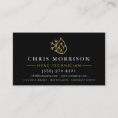 QR Code HVAC Technician Heating and Air Visitenkarte (Vorderseite)