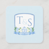 QR Code Hydrangea Ginger Jar Wappen Wedding RSVP Begleitkarte (Rückseite)