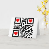 QR-Code-I-Liebe-Sie Karte (Gelbe Blume)