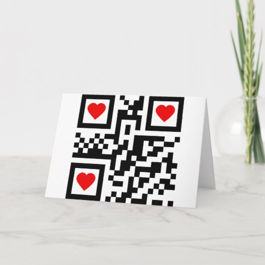 QR-Code-I-Liebe-Sie Karte (Vorderseite)