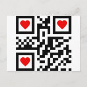 QR-Code-I-Liebe-Sie Postkarte (Vorderseite)