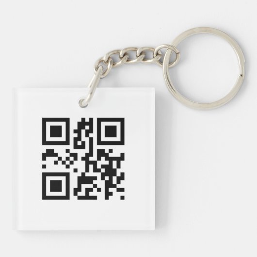 QR Code - Ich Liebe Sie! Schlüsselanhänger (Rückseite)