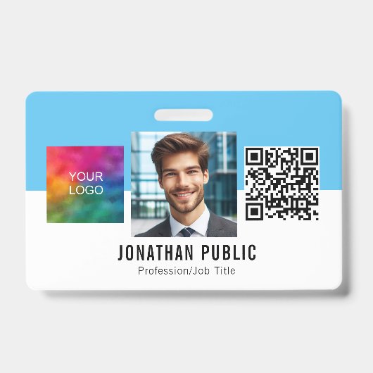 QR-Code-ID für Mitarbeiter-ID-Karte für kundenspez Ausweis (Vorderseite)