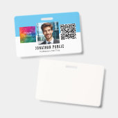 QR-Code-ID für Mitarbeiter-ID-Karte für kundenspez Ausweis (Vorder- & Rückseite)