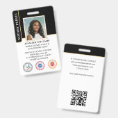 QR-Code-ID für mobiles Notar, öffentliches Foto Ausweis (Front & Back)