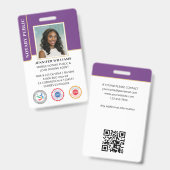 QR-Code-ID für mobiles Notar, öffentliches Foto Li Ausweis (Vorder- & Rückseite)