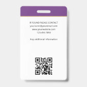 QR-Code-ID für mobiles Notar, öffentliches Foto Li Ausweis (Rückseite)