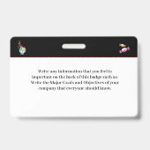 QR-Code-ID-Identifikation für Mitarbeiter-Foto Ausweis (Rückseite)