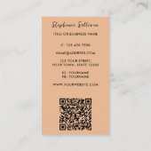 QR Code Ihr Beruf Terracotta Visitenkarte (Rückseite)