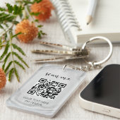 QR-Code Ihr Logo Business Berufliches Marketing Schlüsselanhänger (Vorderseite rechts)