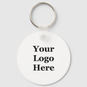 QR-Code Ihr Logo hier 2-seitige Geschäftsvorlage Schlüsselanhänger (Rückseite)