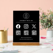 QR-Code Ihr Logo nach Prüfung Ich Verbindung mit u Acrylschild (Hochzeit)