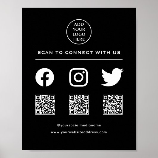 QR-Code Ihr Logo nach Prüfung Ich Verbindung mit u Poster (Vorne)