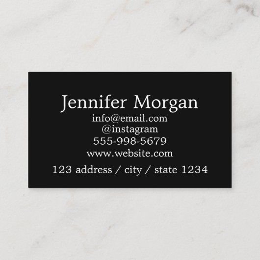 QR CODE Ihr Logo speziell beruflich, modern schwar Visitenkarte (Rückseite)