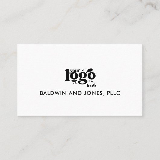 QR-Code Ihr Schlichtes weißes Logo Visitenkarte (Rückseite)