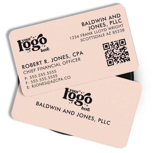 QR-Code Ihr Schlichtes weißes Logo Visitenkarte