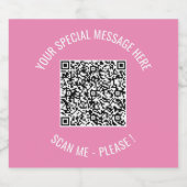 QR-Code Ihr spezielles Werbegeschenk Schaumweinetikett (Einzelnes Label)