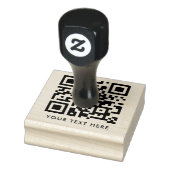 QR-Code | Ihr Text Minimalistisch sauber und einfa Gummistempel (Stempel)