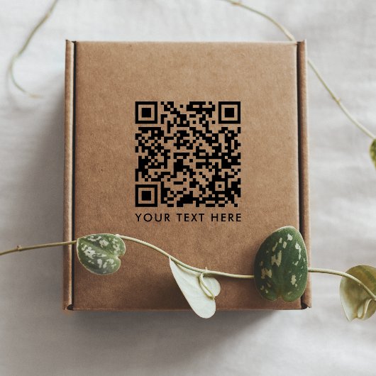 QR-Code | Ihr Text Minimalistisch sauber und einfa Gummistempel