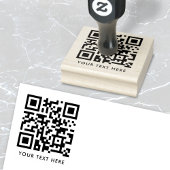 QR-Code | Ihr Text Minimalistisch sauber und einfa Gummistempel