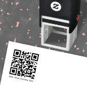 QR-Code | Ihr Text Minimalistisch sauber und einfa Permastempel