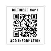 QR-Code | Ihr Text Minimalistisch sauber und einfa Permastempel (Design)