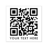 QR-Code | Ihr Text Minimalistisch sauber und einfa Permastempel (Design)