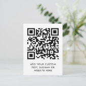 QR-Code | Ihr Text Minimalistisch sauber und einfa Postkarte (Stehend Vorderseite)