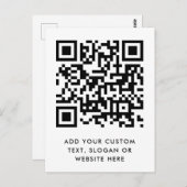 QR-Code | Ihr Text Minimalistisch sauber und einfa Postkarte (Vorne/Hinten)