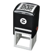 QR Code Ihr Text sauber Einfach Minimalistisch Permastempel (Produkt)