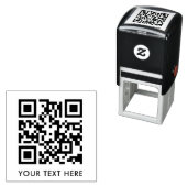 QR Code Ihr Text sauber Einfach Minimalistisch Permastempel (Beispiel)