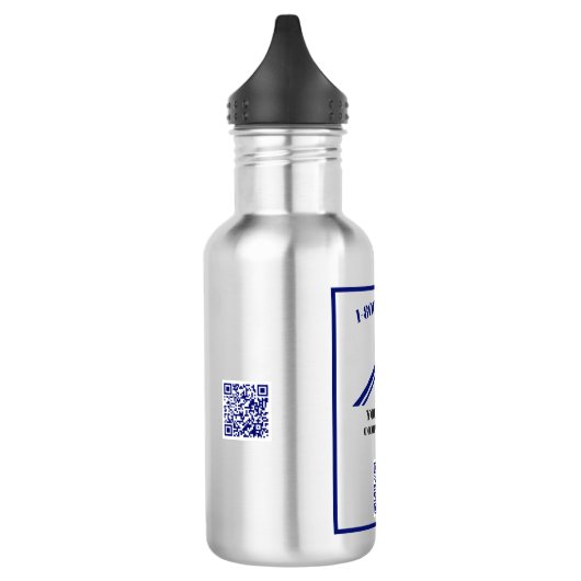 QR-Code Ihres Unternehmens Edelstahlflasche (Links)