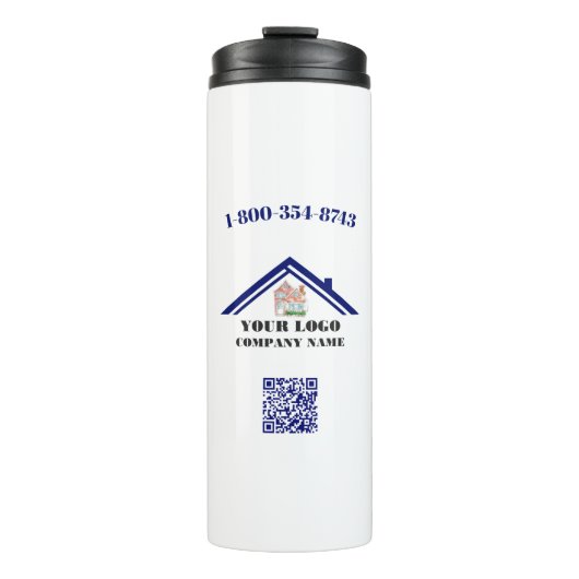 QR-Code Ihres Unternehmens Thermosbecher (Vorderseite)