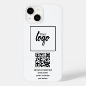 QR-Code Ihres Unternehmens und Text Case-Mate iPhone Hülle (Rückseite)
