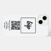QR-Code Ihres Unternehmens und Text Case-Mate iPhone Hülle (Rückseite (Horizontal))