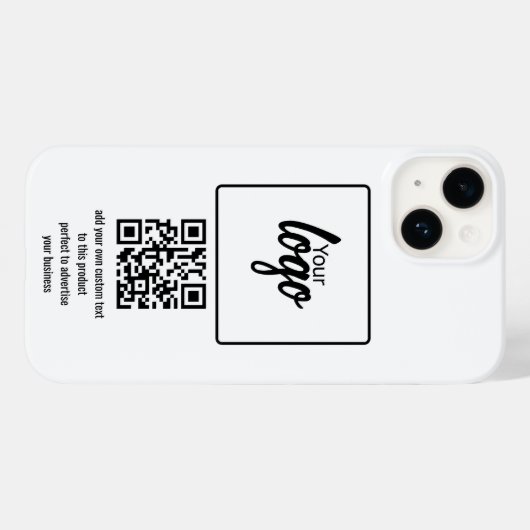 QR-Code Ihres Unternehmens und Text Case-Mate iPhone Hülle (Rückseite (Horizontal))
