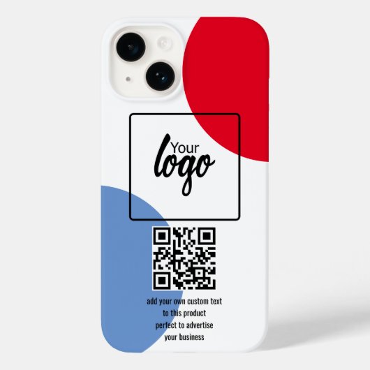 QR-Code Ihres Unternehmens und Text Case-Mate iPhone Hülle (Rückseite)