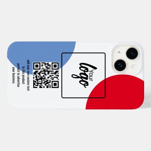 QR-Code Ihres Unternehmens und Text Case-Mate iPhone Hülle (Rückseite (Horizontal))