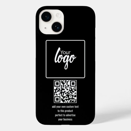 QR-Code Ihres Unternehmens und Text Case-Mate iPhone Hülle (Rückseite)