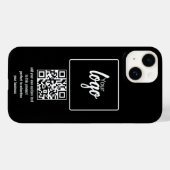 QR-Code Ihres Unternehmens und Text Case-Mate iPhone Hülle (Rückseite (Horizontal))