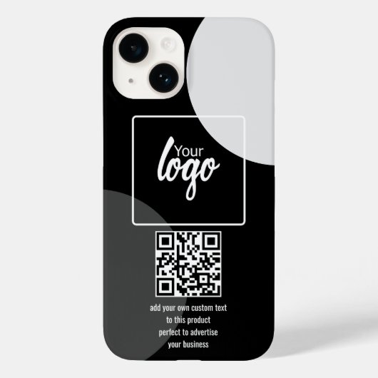 QR-Code Ihres Unternehmens und Text Case-Mate iPhone Hülle (Rückseite)