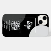 QR-Code Ihres Unternehmens und Text Case-Mate iPhone Hülle (Rückseite (Horizontal))