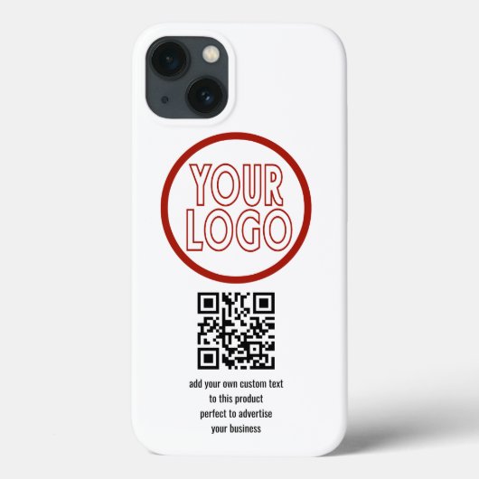 QR-Code Ihres Unternehmens und Text Case-Mate iPhone Hülle (Rückseite)